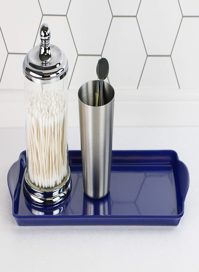 Reston Lloyd Melamine Plastic Tidbit Tray, BPA-Free, Food Safe, Multipurpose Platter Serving Tray, Bathroom/Table Organizer, Indigo - Image 2