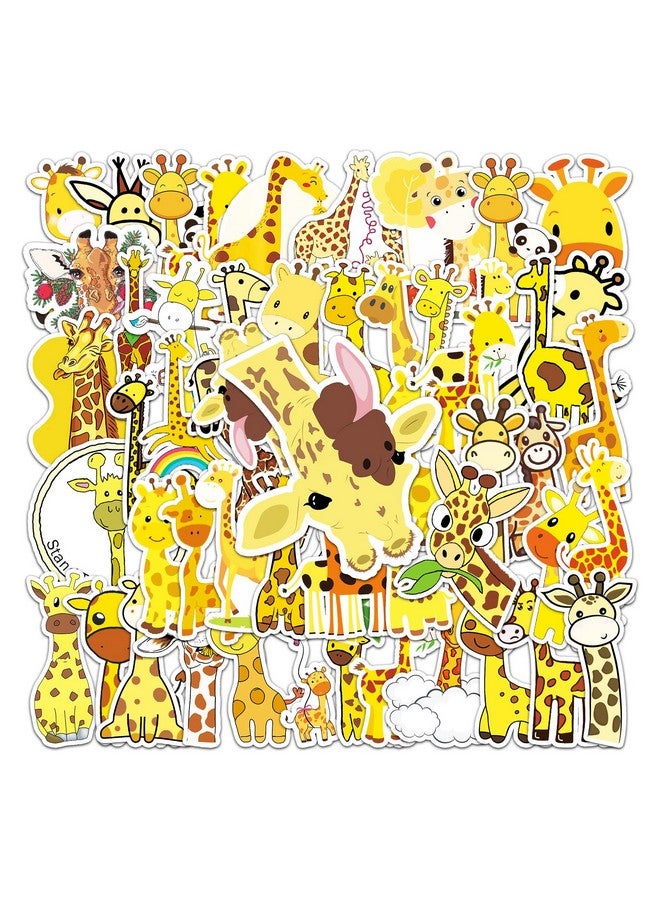 Ash & Roh Cute Cartoon Stickers for Kids, 50 Pcs Cute Stickers for Water Bottles - Cute Stickers Pack Gift for Kids Teen Birthday Party (Giraffe) - Image 2