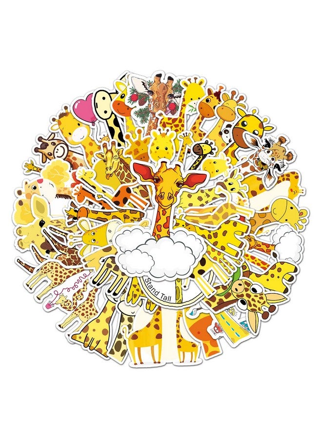 Ash & Roh Cute Cartoon Stickers for Kids, 50 Pcs Cute Stickers for Water Bottles - Cute Stickers Pack Gift for Kids Teen Birthday Party (Giraffe) - Image 4