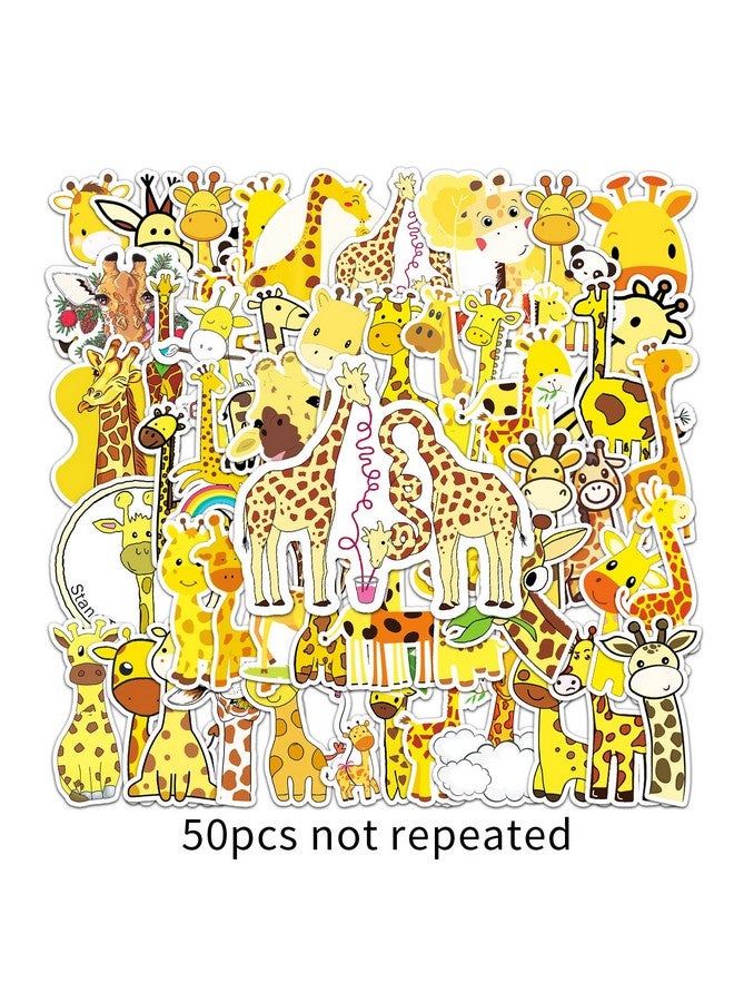Ash & Roh Cute Cartoon Stickers for Kids, 50 Pcs Cute Stickers for Water Bottles - Cute Stickers Pack Gift for Kids Teen Birthday Party (Giraffe) - Image 5