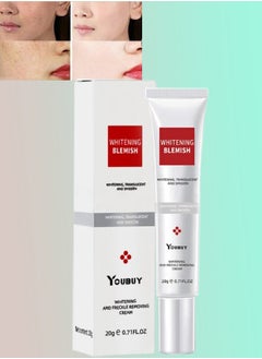 Whitening Blemish Cream Whitening and Freckle Removing Cream Dark Spot Remover for Face Fade Fine Lines and Melasma Freckle Remover Hyperpigmentation Care Dark Circle Removing Essence 20g