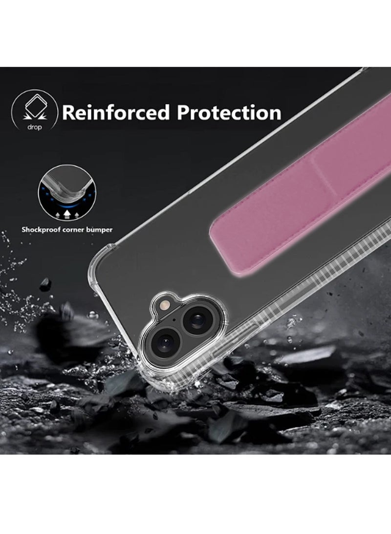 دبليو تيك غطاء الحماية الهوائي لآيفون 16 2024 TPU - شفاف/وردي - Image 4