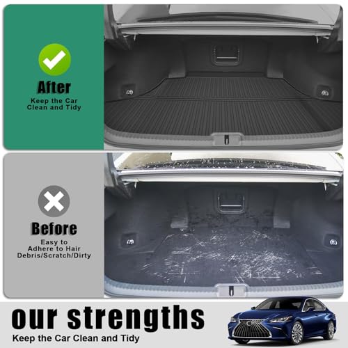 IKABEVEM Custom Fit Floor Mats and Cargo Mat for Lexus ES 2019-2024 (ES350/ES300h) & 2025 ES300h - All Weather Protection - Image 5