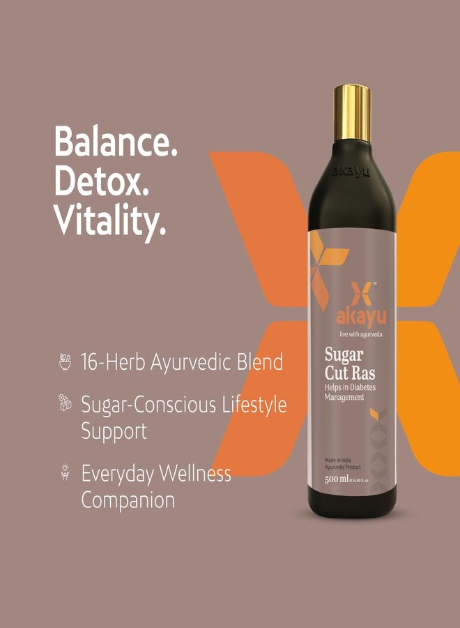 Akayu Sugar Cut Ras | Ayurvedic Multi Herb Tonic for Sugar Balance, Metabolism & Daily Wellness (500ml) - Image 5