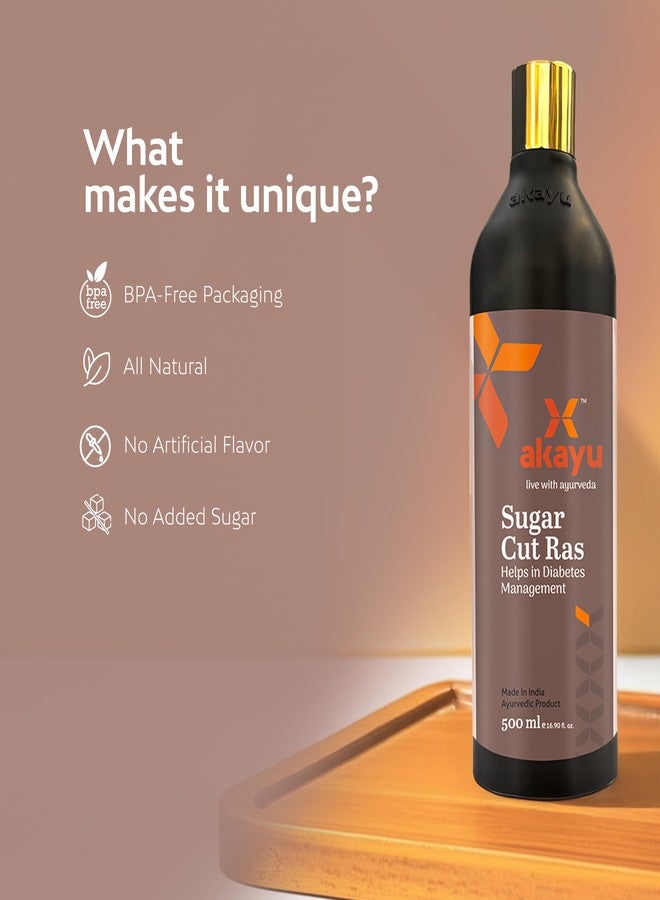 Akayu Sugar Cut Ras | Ayurvedic Multi Herb Tonic for Sugar Balance, Metabolism & Daily Wellness (500ml) - Image 3
