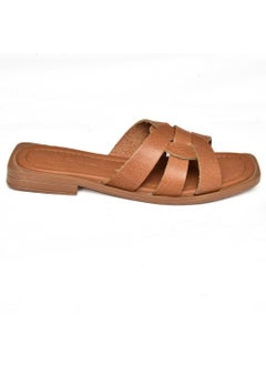 Fox Shoes S291045603 Tan Leather Women's Slippers  - Image 5