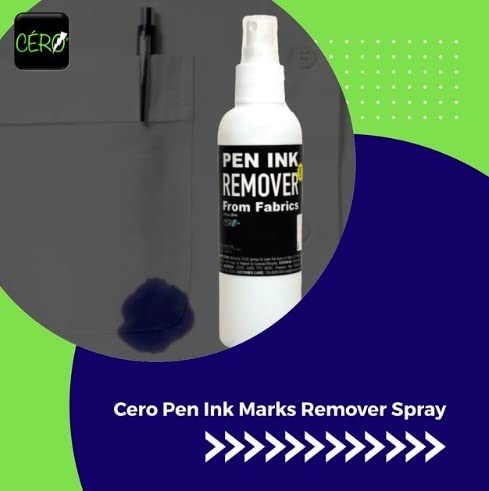 CERO Pen Ink Remover Spray (200ml) - Instant Stain Remover For Clothes Powerful Spray To Eliminate Ink Marker & Ballpoint Pen Stains From Paper Fabric Walls Wood & Hard Surfaces - Image 3
