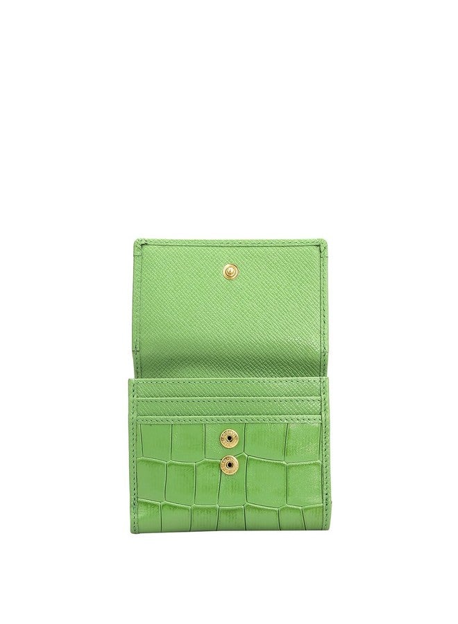 Da Milano Small Leather Wallet for Women - Green - Image 5