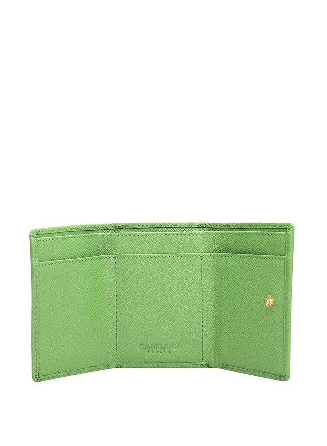 Da Milano Small Leather Wallet for Women - Green - Image 4