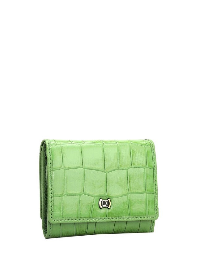 Da Milano Small Leather Wallet for Women - Green - Image 2