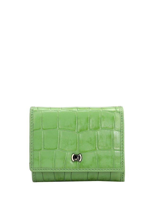 Da Milano Small Leather Wallet for Women - Green - Image 1