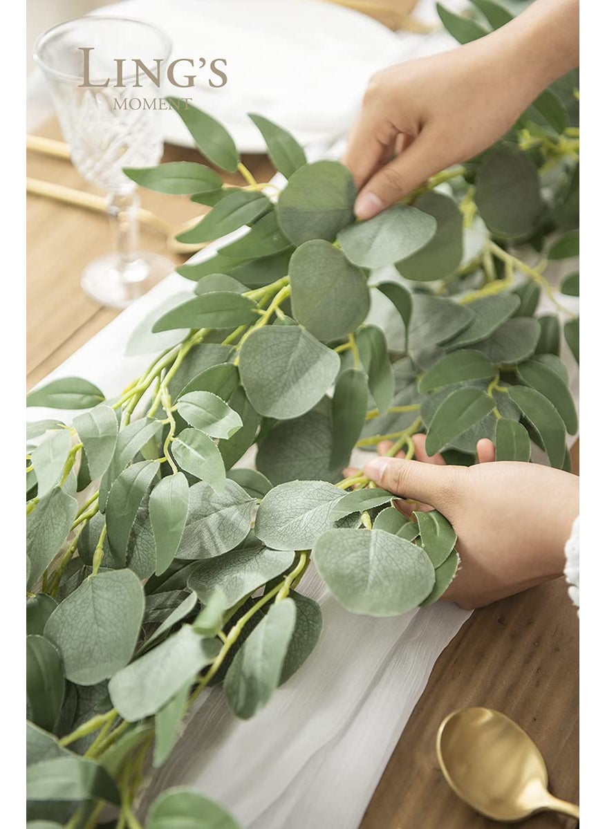 Ling's moment Ling's Moment Artificial Eucalyptus and Willow Garlands  2pcs Fake Vines Greenery Leaves for Wedding Backdrops/Arch/Flower Garland Greenery Decor  5.9ft  - Image 5