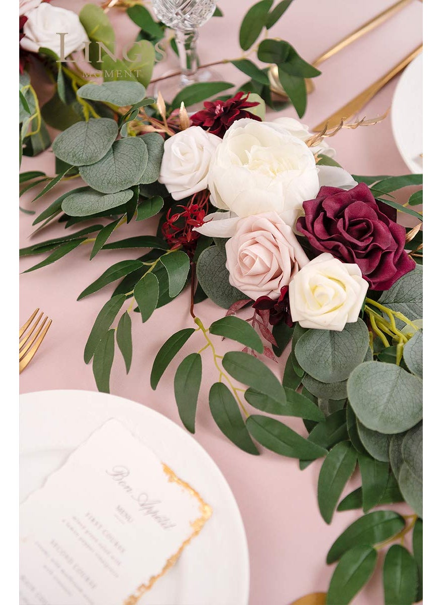 Ling's moment Ling's Moment Artificial Eucalyptus and Willow Garlands  2pcs Fake Vines Greenery Leaves for Wedding Backdrops/Arch/Flower Garland Greenery Decor  5.9ft  - Image 4
