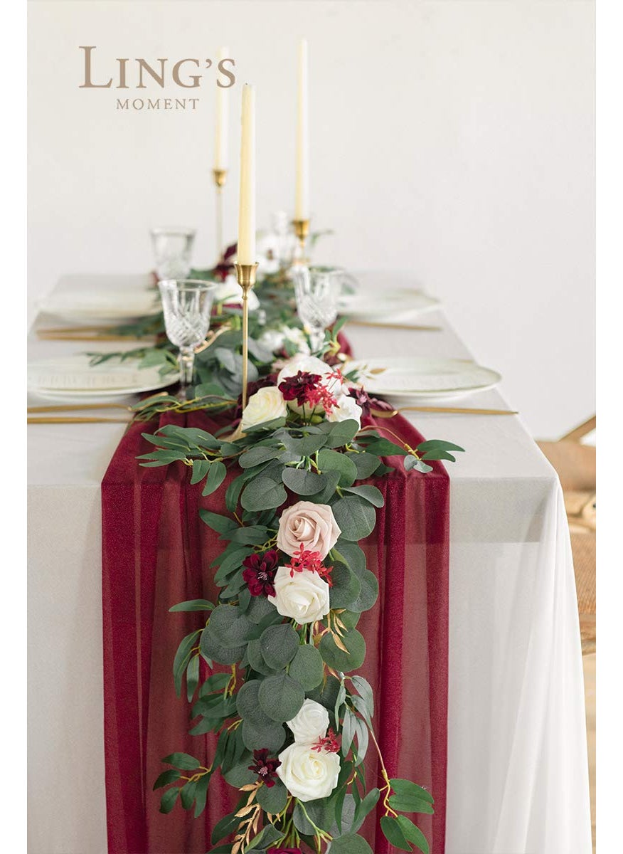 Ling's moment Ling's Moment Artificial Eucalyptus and Willow Garlands  2pcs Fake Vines Greenery Leaves for Wedding Backdrops/Arch/Flower Garland Greenery Decor  5.9ft  - Image 3