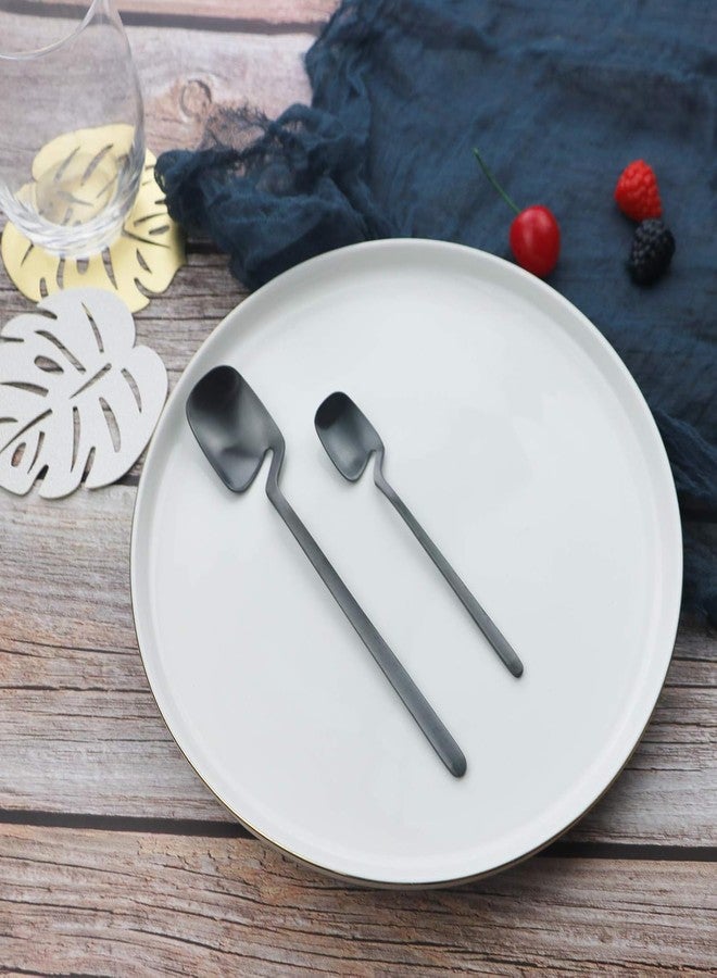 MAPPLE CREATION Stainless Steel Dinnerware Set - Hammered Handle Design, Dishwasher Safe, Bulk Order Available - for Home, Kitchen, Restaurant, Party, Christmas, Wedding (Black) - Image 5