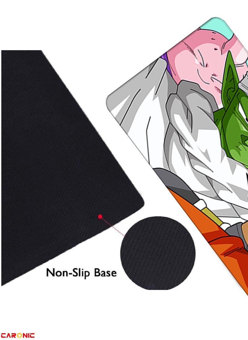 CARONIC - Large Gaming Mouse Pad with Superior Micro Weave Cloth Extended Desk Mousepad with Stitched Edges Non-Slip Base Water Resist Keyboard Pad For Gamer And Office Home DBZ 300 - Image 1