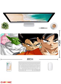 CARONIC Large Gaming Mouse Pad with Superior Micro Weave Cloth Extended Desk Mousepad with Stitched Edges Non-Slip Base Water Resist Keyboard Pad For Gamer And Office Home DBZ 300  - Image 3