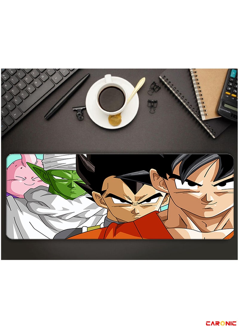 CARONIC - Large Gaming Mouse Pad with Superior Micro Weave Cloth Extended Desk Mousepad with Stitched Edges Non-Slip Base Water Resist Keyboard Pad For Gamer And Office Home DBZ 300 - Image 1