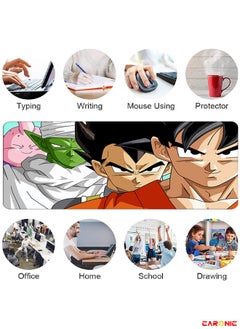 CARONIC Large Gaming Mouse Pad with Superior Micro Weave Cloth Extended Desk Mousepad with Stitched Edges Non-Slip Base Water Resist Keyboard Pad For Gamer And Office Home DBZ 300  - Image 2