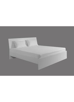 Hotel Linen Klub King Fitted Sheet 1Pc 100 Percent Cotton 250Tc Dobby Box Sateen Size: 200X200+30Cm White  - Image 4
