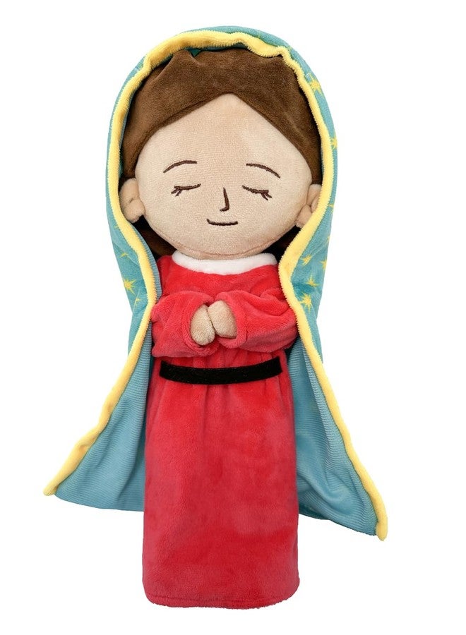 Yelakey Lady of Guadalupe Plush Mary Stuffed Doll Christ Religious Toys Savior Plush Christian Religious Figure Easter Christmas Decoration (Red) - Image 1