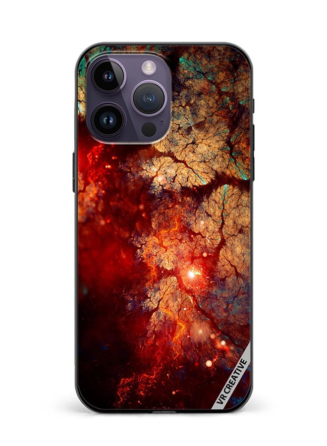 VR CREATIVE Protective Case Cover For Apple iPhone 15 Pro Abstract, Fractal, Shine, Bright Red Design Multicolour - Image 1
