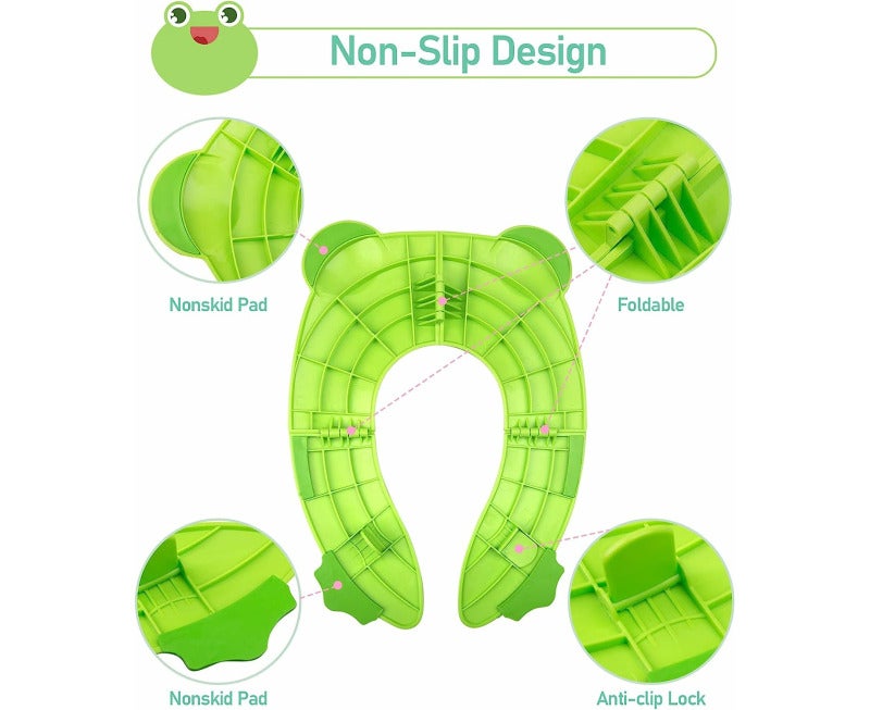 Green Frog Portable Foldable Potty Training Seat - Image 2