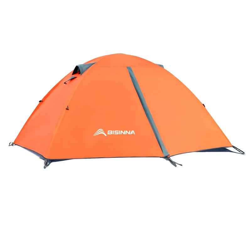 BISINNA 2/4 Person Camping Tent Lightweight Backpacking Tent Waterproof Windproof Two Doors Easy Setup Double Layer Outdoor Tents for Family Camping Hunting Hiking Mountaineering Travel - Image 1