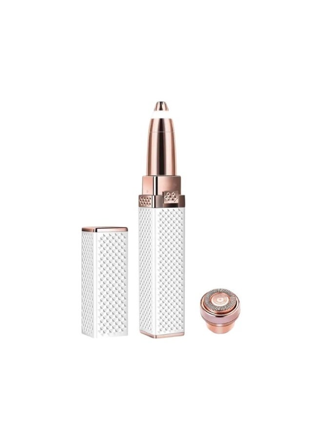 فلوليس ماكينة تشذيب الحواجب وإزالة شعر الوجه للنساء، ماكينة حلاقة حواجب ومزيل شعر 2 في 1، شفرات حلاقة غير مؤلمة قابلة لإعادة الشحن للوجه، الحاجب، الشفاه، الجسم، الذقن، الذراعين، مع ضوء LED مدمج (أسود) - Image 1