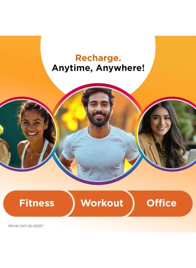 Centrum Recharge: Tasty Orange Flavoured Powder Drink Mix | No Added Sugar| Instant Energy & Hydration | 13 Vitamins & Minerals | Boosts Immunity | Vitamin B, C, Zinc, Magnesium | Pack of 36 sachets - Image 3