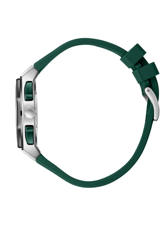 بيفرلي هيلز بولو كلوب BEVERLY HILLS POLO CLUB BP3718X.375 Men's Multi Function Display Watch & Silicone Strap Dark Green