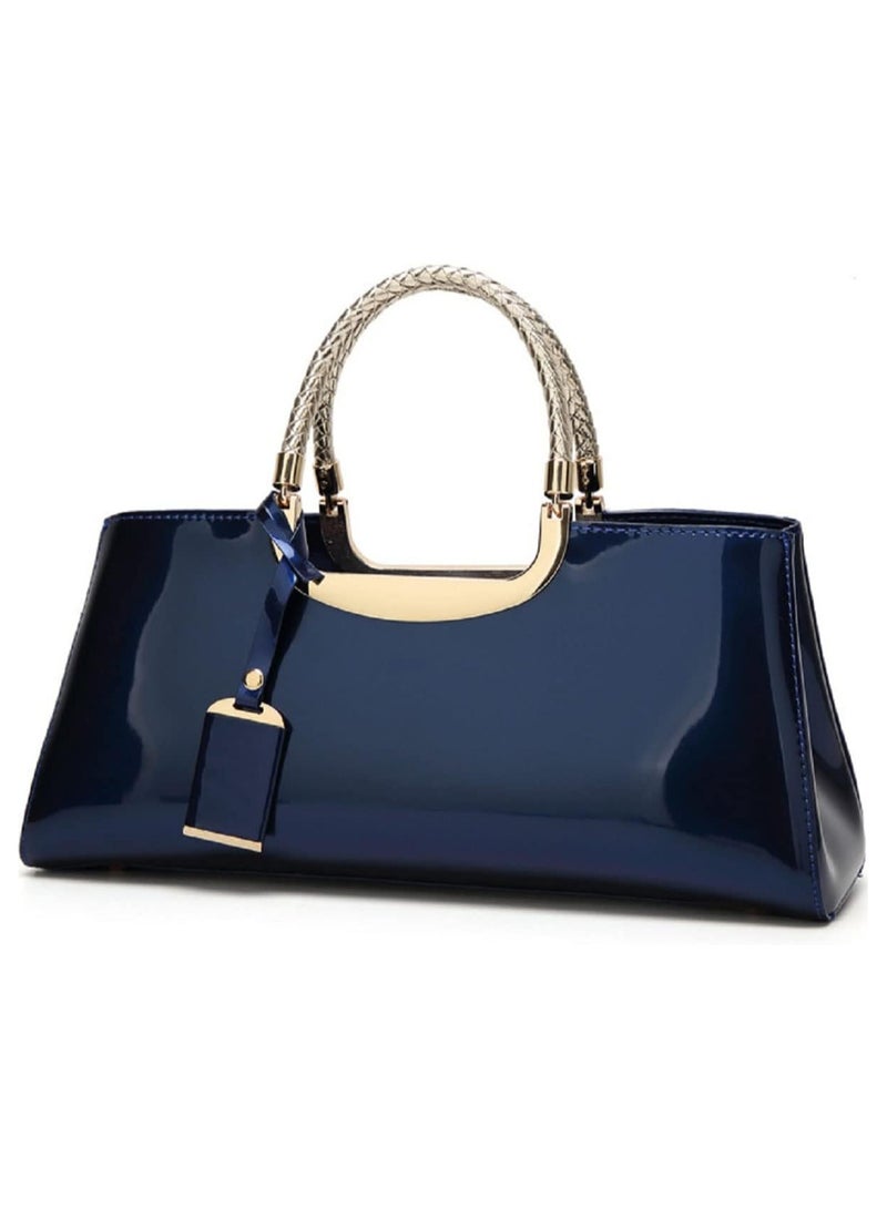 AROAQ Top-handle Handbags Purse Tote for Women Patent PU Satchel Gloss Wedding Shoulder Crossbody Bag - Image 1