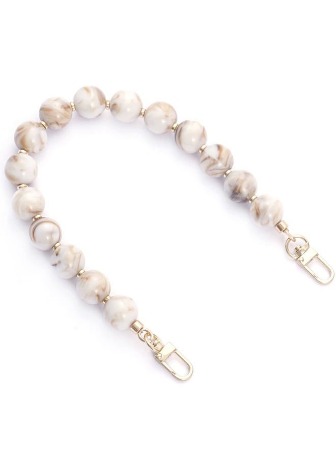 AUMEY Handbag Chain Straps Acrylic Purse Chain Strap Fashionable Replacement Purse Clutches Handles for Purse Handbags DIY Crafts, 15 inch of Each (YZL01-Beige) - Image 1