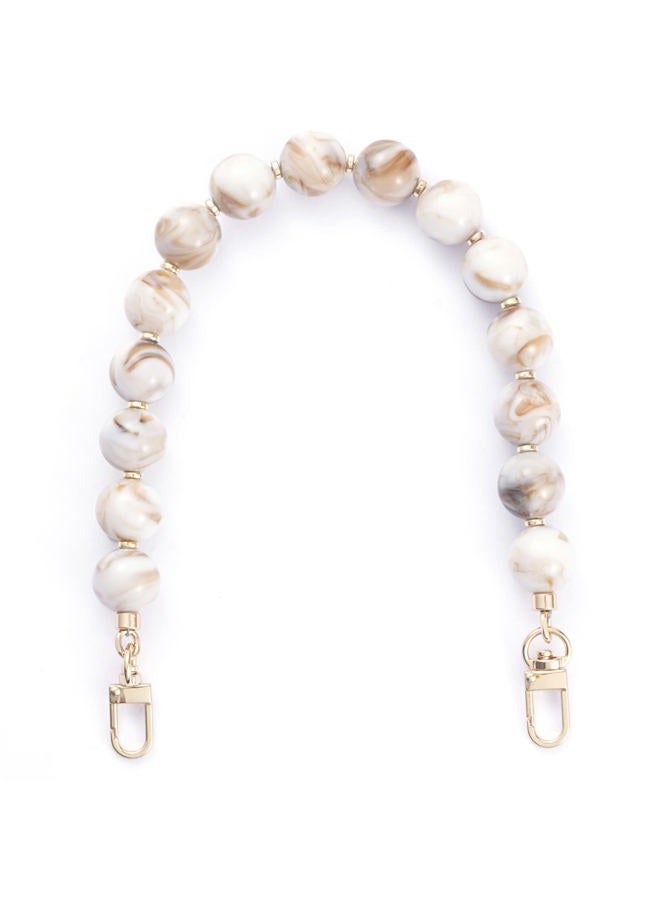 AUMEY Handbag Chain Straps Acrylic Purse Chain Strap Fashionable Replacement Purse Clutches Handles for Purse Handbags DIY Crafts, 15 inch of Each (YZL01-Beige) - Image 2