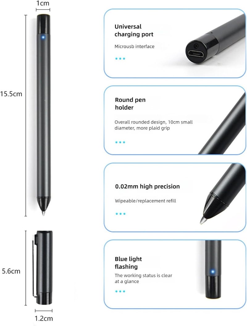 Smart Notebook with OCR, Reusable Digital Notebook and Pen, Bluetooth 5.0 Smartpen Writing Set, Real Time Sync to Phone, Convert Handwriting to Text (Linen Pattern Blue) - Image 3