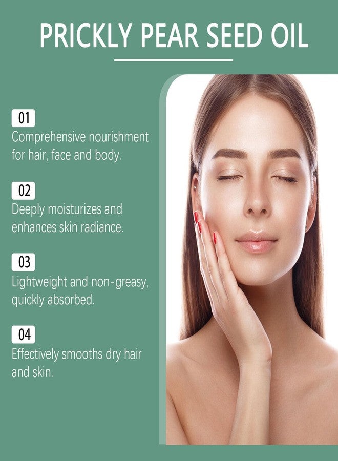 INSEEK Organic Prickly Pear Seed Oil for Face, Natural Cold-Pressed Prickly Pear Cactus Seed Oil for Skin, Hair, Body, Nails Moisturizer, Antioxidant, Deep Moisturizing, Barrier Skin Repair - Image 2