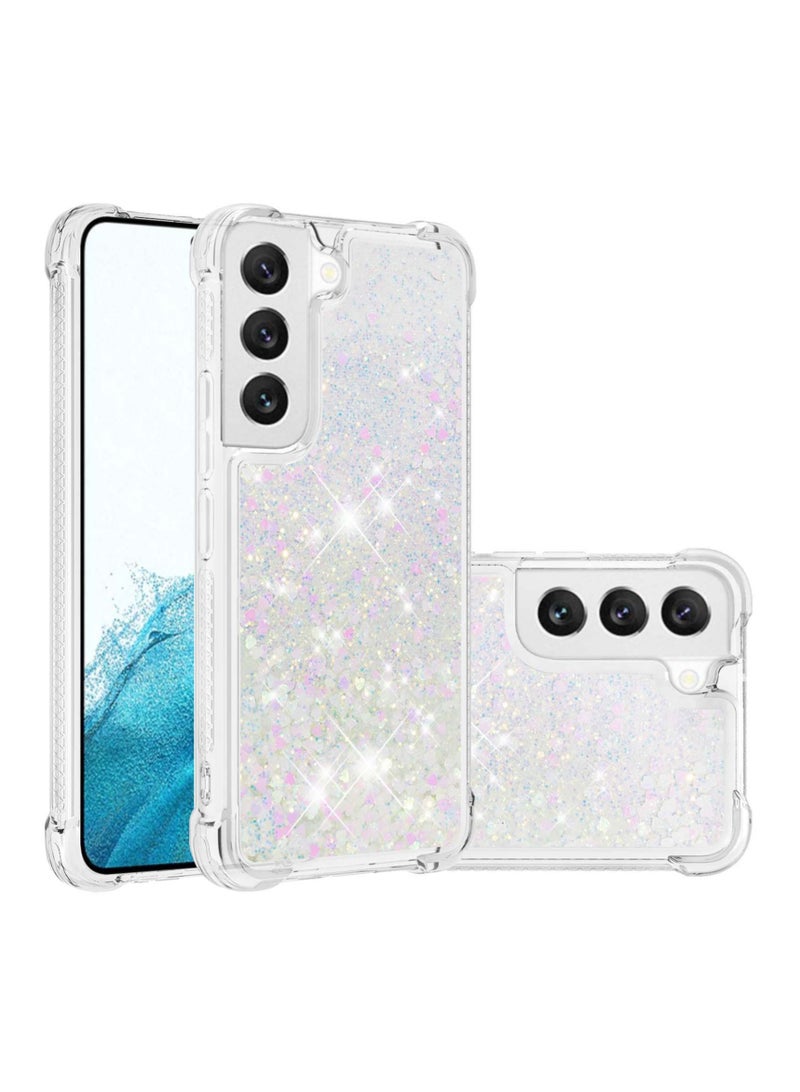 Case for Samsung Galaxy S24 Ultra/S24/S24 Plus Glitter Case, Liquid Sparkle Quicksand Clear Transparent Sequin Girls Slim TPU Bumper Silicone Shockproof Cover