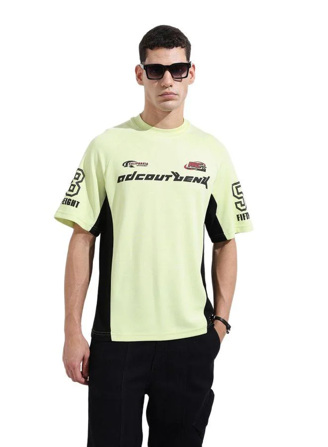 The Indian Garage Co Men Relaxed Fit Graphic Printed Crew Neck Half Sleeves T-Shirt