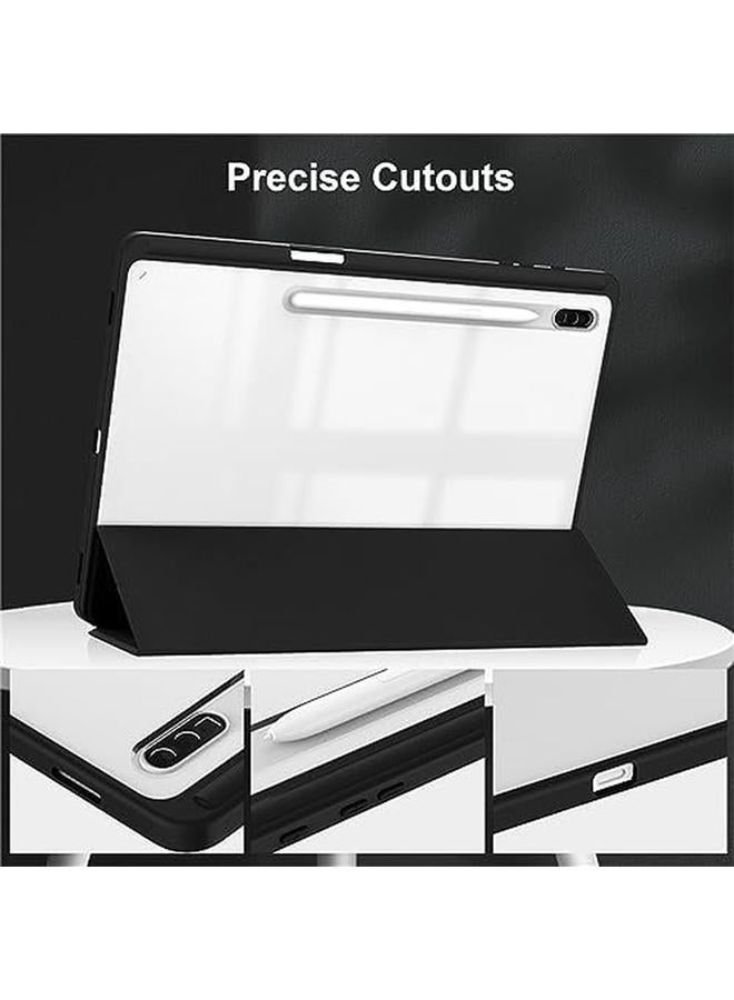 erorex Case For Samsung Galaxy Tab S9 Ultra 2023 S8 Ultra 2022 With Pen Holder (Pen Is Not Included) Shockproof Cover With Clear Back Shell Adjustable Stand Angles Foldable Case 14.6 Inch (Black)  - Image 3
