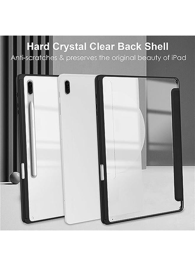 erorex Case For Samsung Galaxy Tab S9 Ultra 2023 S8 Ultra 2022 With Pen Holder (Pen Is Not Included) Shockproof Cover With Clear Back Shell Adjustable Stand Angles Foldable Case 14.6 Inch (Black)  - Image 4
