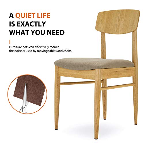 BAIPOK Felt Furniture Pads 10pcs 8" x 6" (Brown 5 Pcs + Beige 5 Pcs), Cuttable Self Adhesive Furniture Pads, Anti Scratch Chair Leg Floor Protectors for Hardwood Floors - Image 5