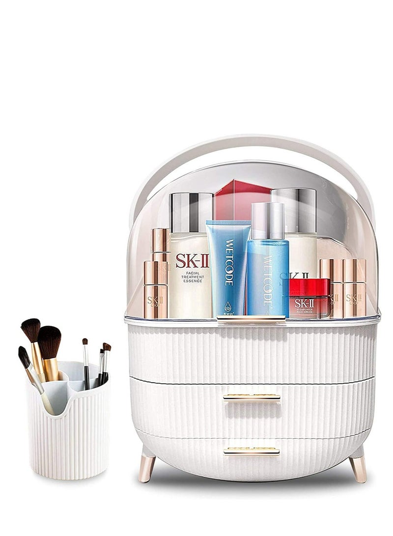 LIMOS Large cosmetic makeup organizer brush storage display case with drawers dust waterproof - Image 2