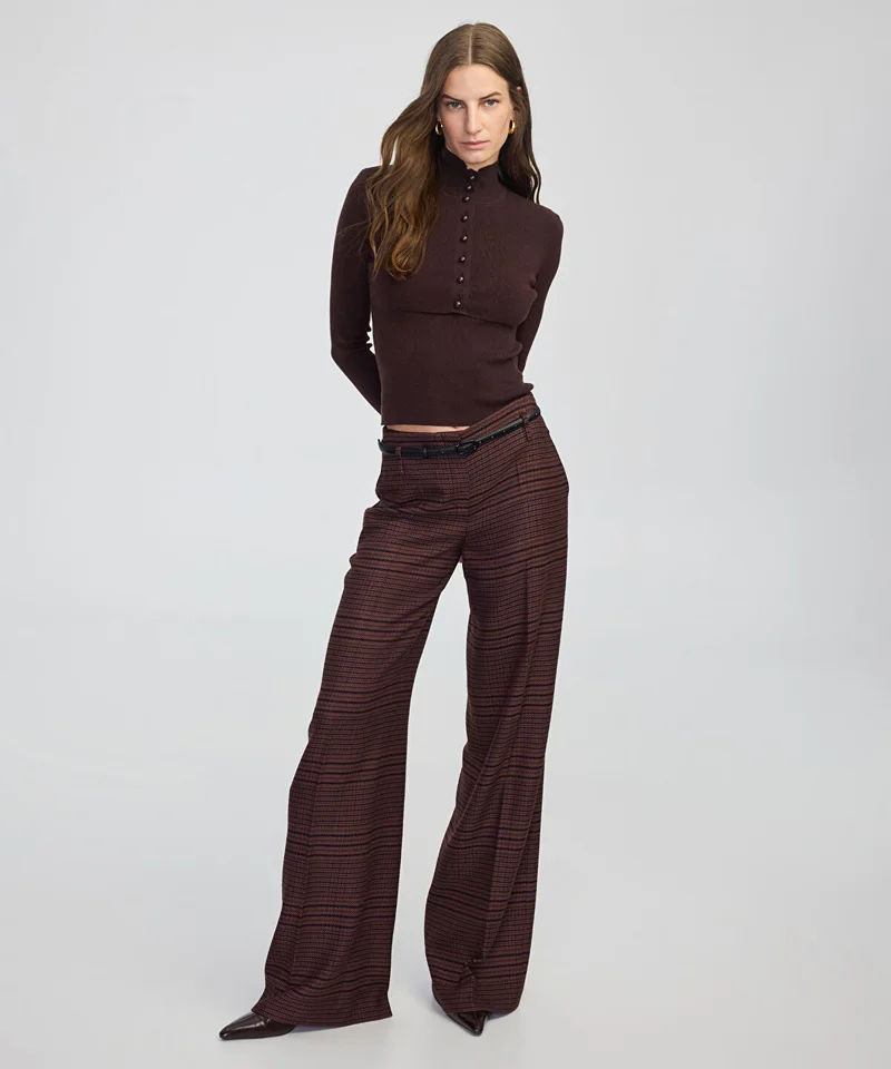 Ipekyol Plaid Wide-Leg Trousers