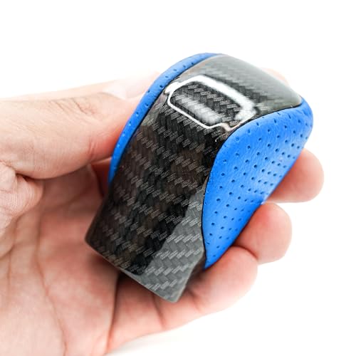 SHIFTIN Gear Shift Knob Shifter for Lexus ES GS GX is NX RC RX 200t 300 350 3450h 450hL 350L (Blue Leather/Carbon Fiber Pattern) - Image 5