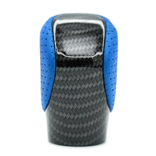 SHIFTIN Gear Shift Knob Shifter for Lexus ES GS GX is NX RC RX 200t 300 350 3450h 450hL 350L (Blue Leather/Carbon Fiber Pattern) - Image 3