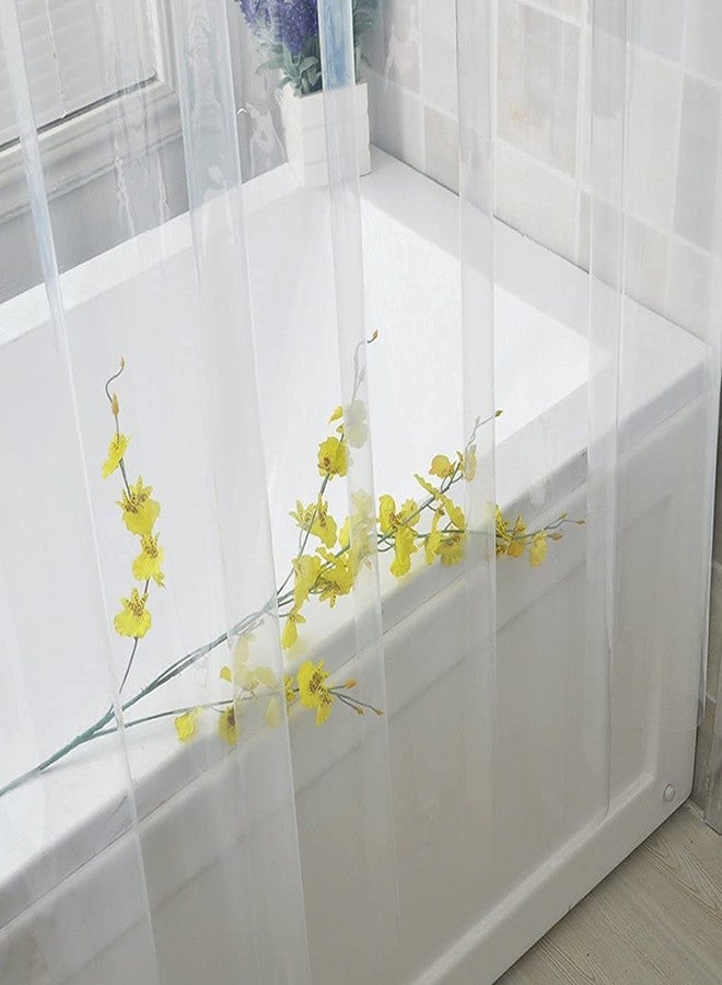 De-Mediocre Clawfoot Tub Shower Curtain Liner 180x70 Inch Clear Warp Around Extra Wide 36 Metal Hooks Heavy Duty Vinyl Bath Curtain for Clawfoot Stand Up Tub for Bathroom Tub PEVA Waterproof - Image 3