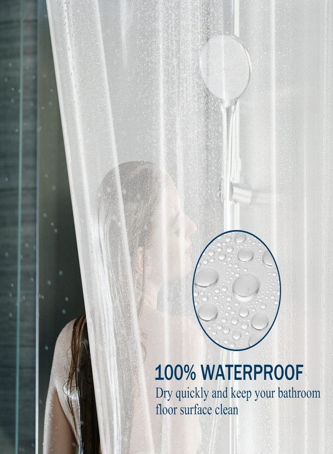 De-Mediocre Clawfoot Tub Shower Curtain Liner 180x70 Inch Clear Warp Around Extra Wide 36 Metal Hooks Heavy Duty Vinyl Bath Curtain for Clawfoot Stand Up Tub for Bathroom Tub PEVA Waterproof - Image 5