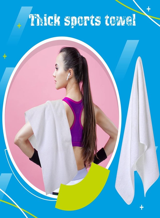 Handepo 12 Pcs Microfiber Workout Gym Towels, 360 GSM 12x30 Inch Fast Drying Yoga Towels for Sweat, Soft Gym Towel for Men Women Travel Sports(White) - Image 5