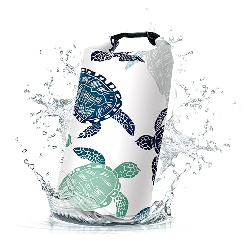 Cliduli Waterproof Dry Bag,Roll Top Sea Turtle Small Waterproof Backpack 5L/10L/20L Floating and Lightweight Bags for Kayaking, Boating, Fishing, Swimming and Camping - Image 1
