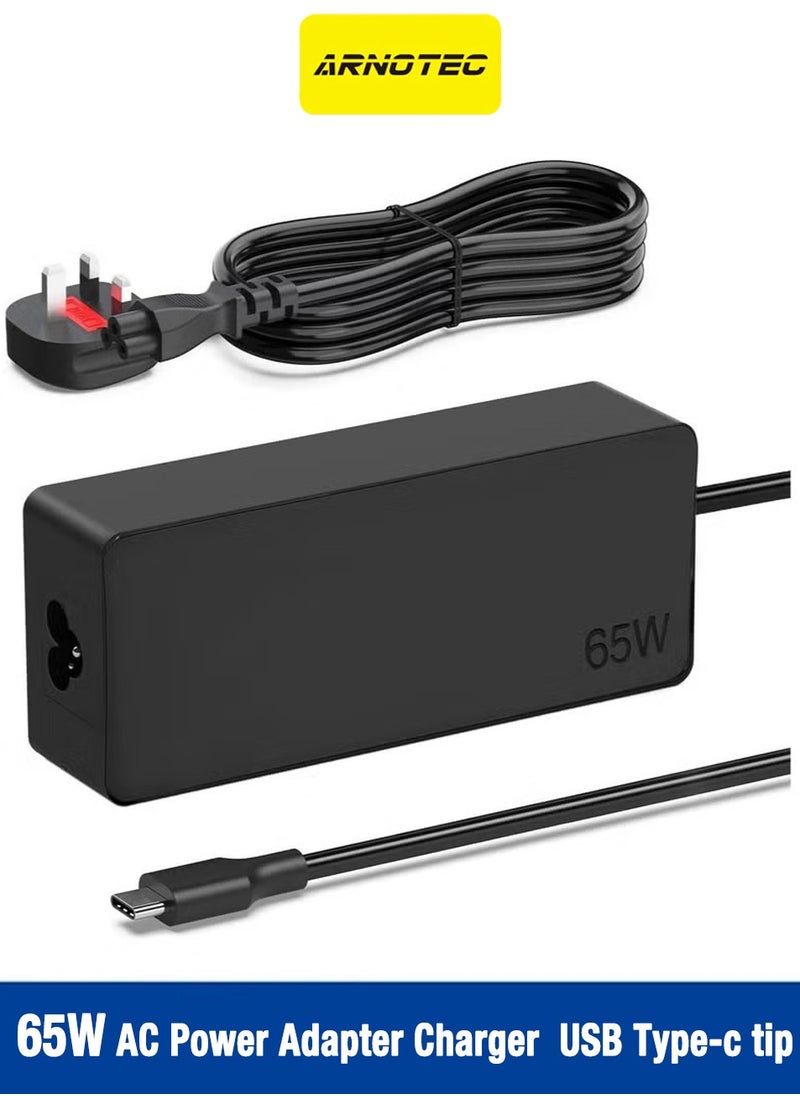 ARNOTEC Charger USB-C 65W for Lenovo Dell Samsung HP Chromebook Type C USB-C Series Laptop AC adapter  - Image 1